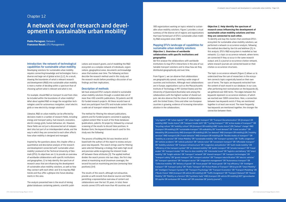 Første side: A Network View of Research and Development in Sustainable Urban Mobility